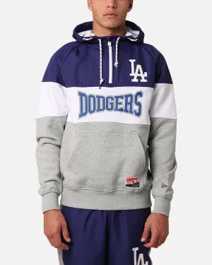 New Era Los Angeles Dodgers Viertel-Reißverschluss Hoodie Dunkelblau