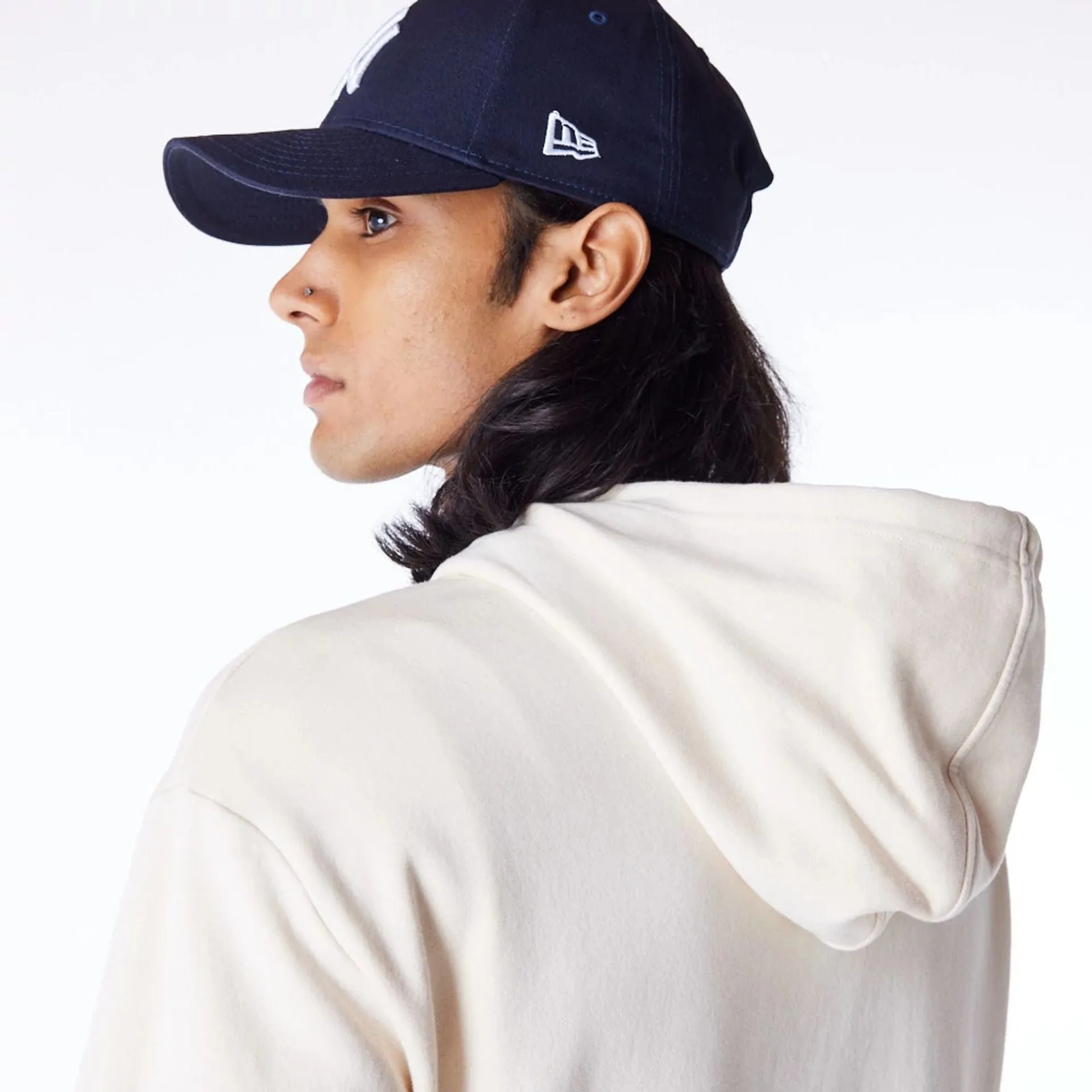 New Era Sweatshirts und Hoodies New York Yankees MLB Food Grafik Stone Übergroßer Pullover Hoodie