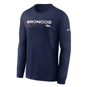 NFL - Herren Denver Broncos Infografik Performance Langarm T-Shirt (NS27 41S 8W 7HU)