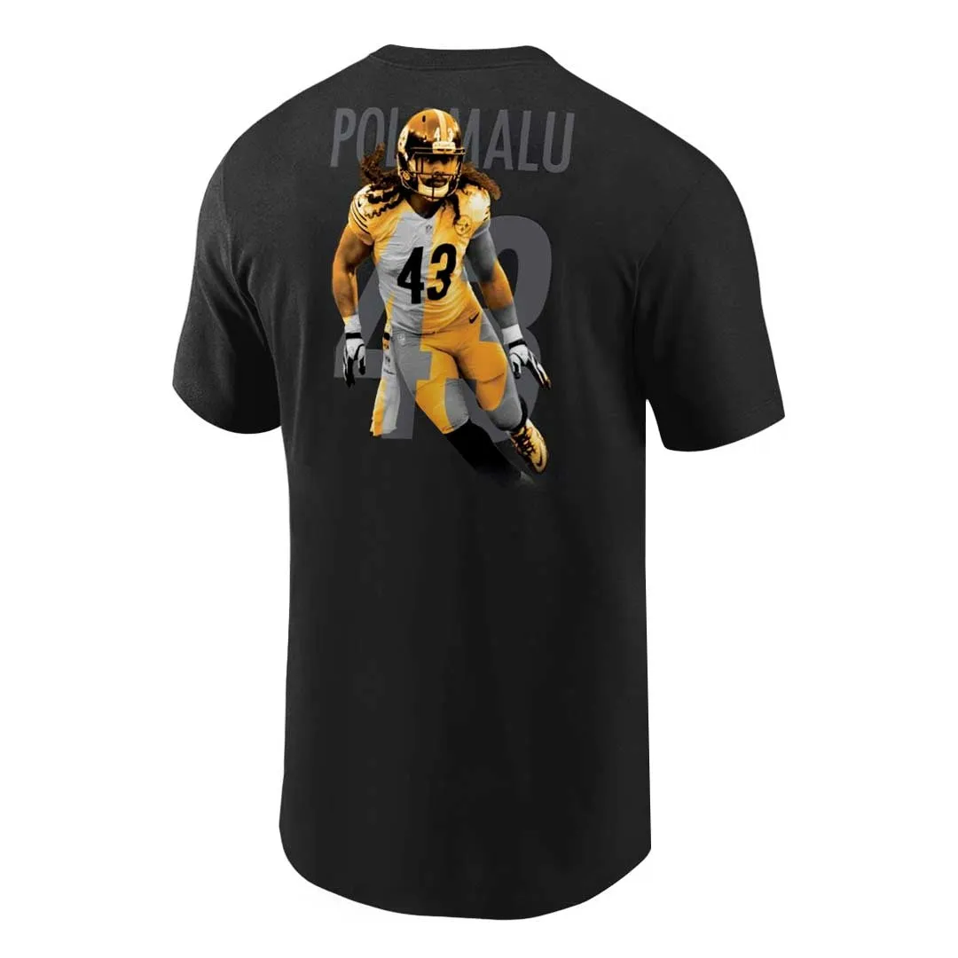 NFL - Herren Pittsburgh Steelers Troy Polamalu Kurzarm T-Shirt (QF6E 127A W6M 000)
