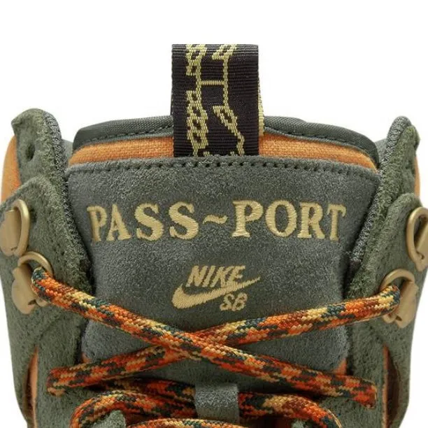 Nike SB Dunk High Pass~Port Arbeitsstiefel Passport Armeegrün/Braun/Schwarz Nike Dunk