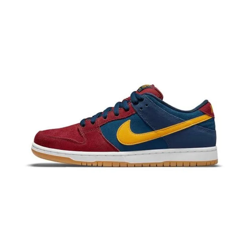 Nike SB Dunk Low Pro Premium Barcelona Navy University Gold Gym Red Nike Dunk
