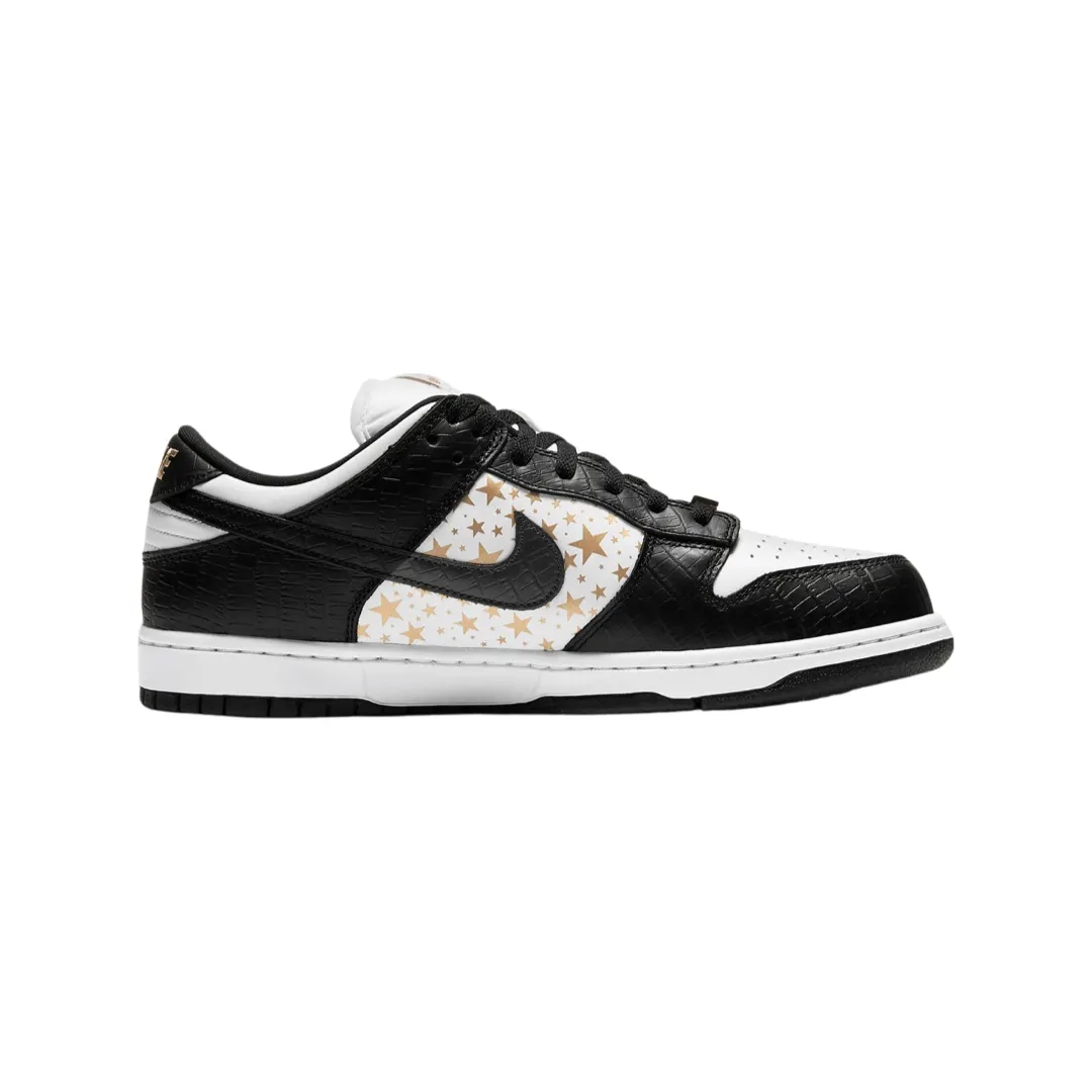 Nike SB Dunk Low Supreme Sterne Weiß Schwarz Metallic Gold (2021) Nike Dunk