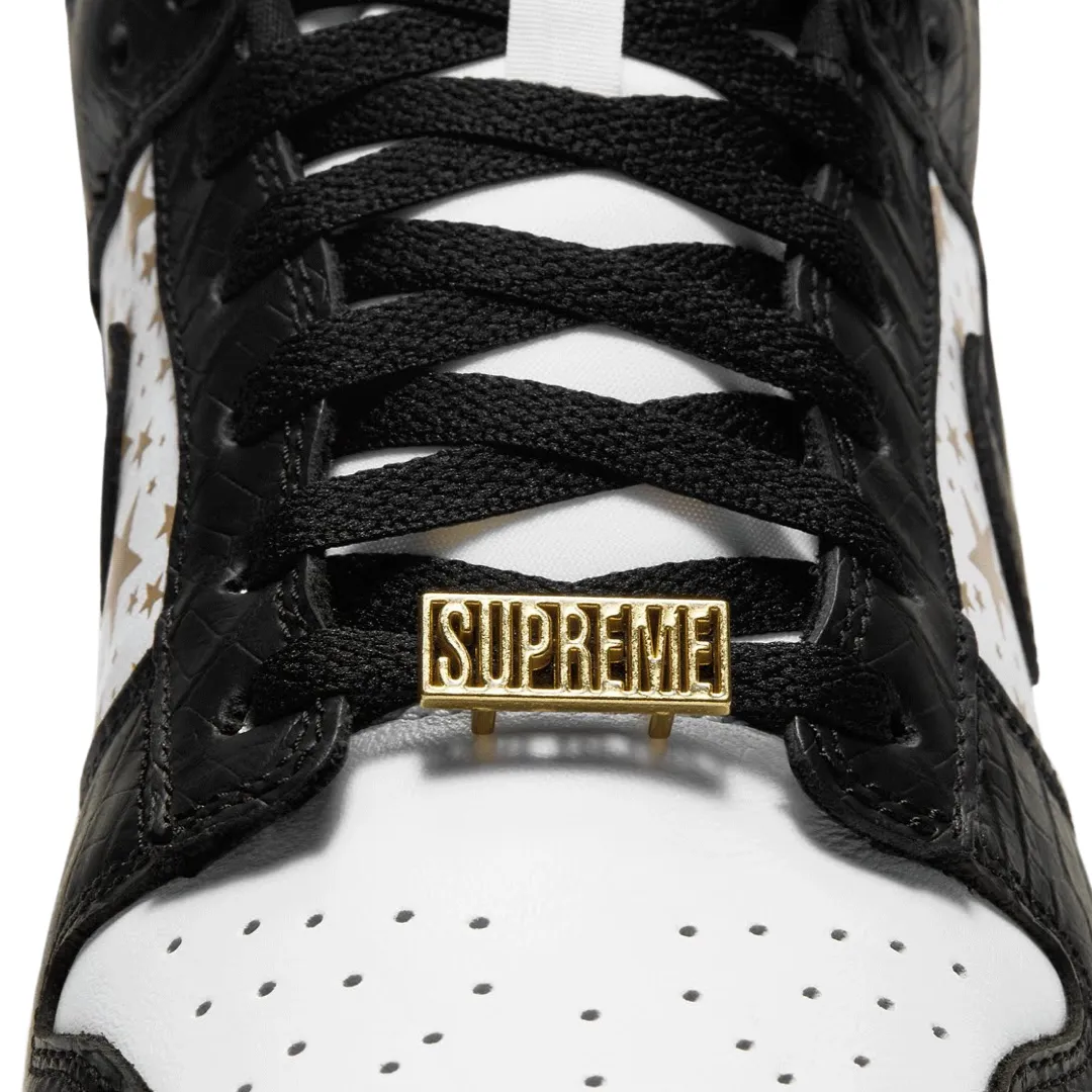 Nike SB Dunk Low Supreme Sterne Weiß Schwarz Metallic Gold (2021) Nike Dunk