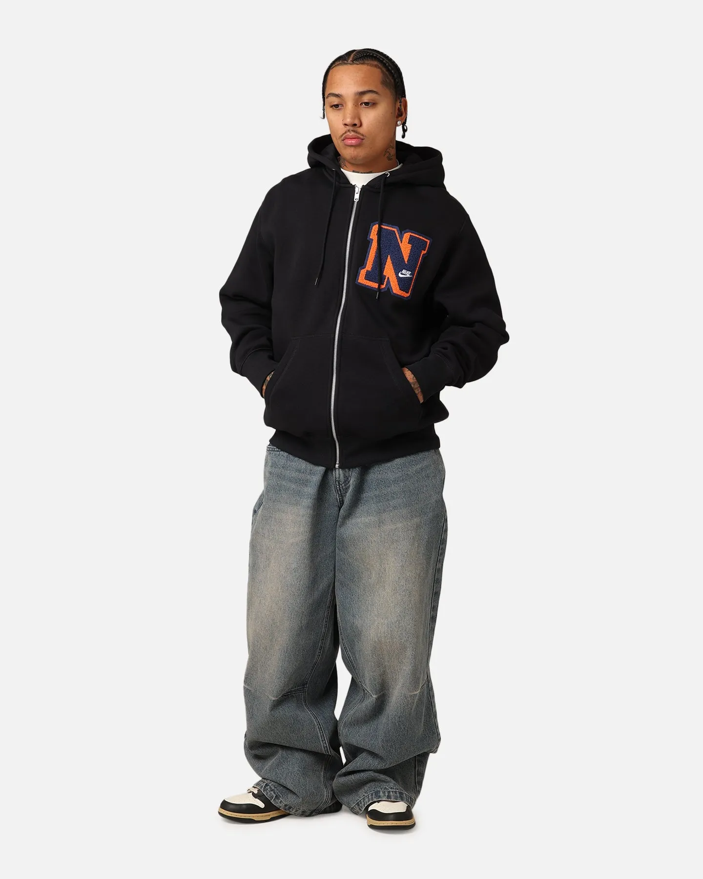 Nike Sportswear Club Essential Reißverschluss-Hoodie Schwarz
