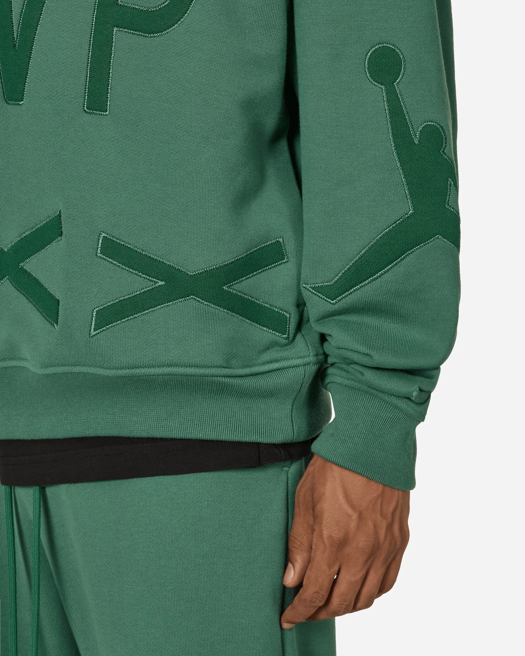 Nina Chanel Fleece Hoodie Grün Stein