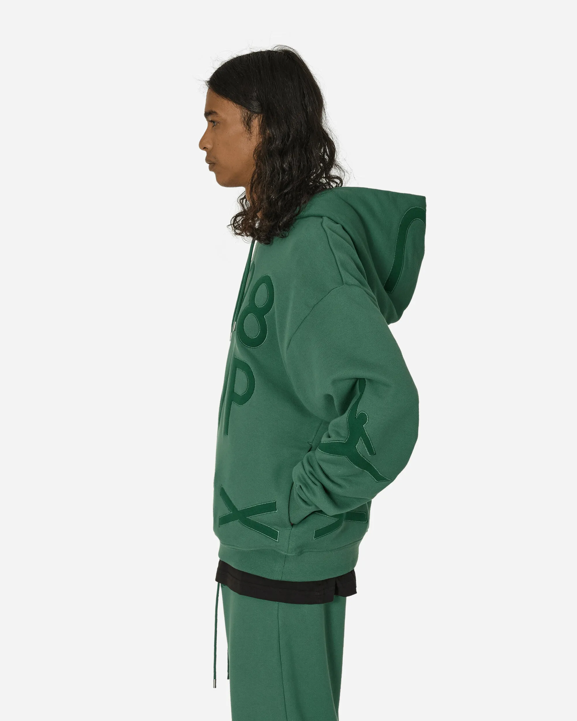 Nina Chanel Fleece Hoodie Grün Stein