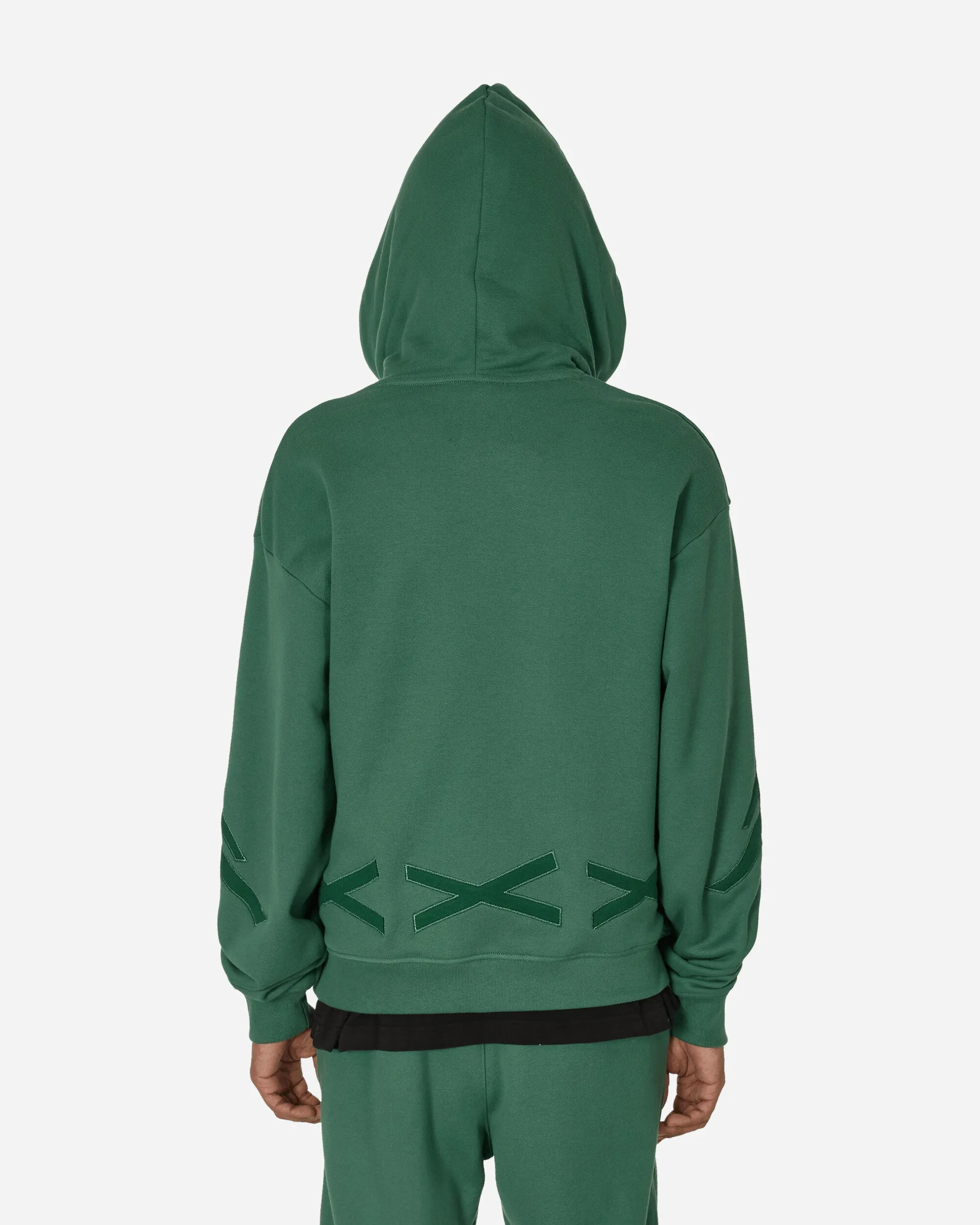 Nina Chanel Fleece Hoodie Grün Stein