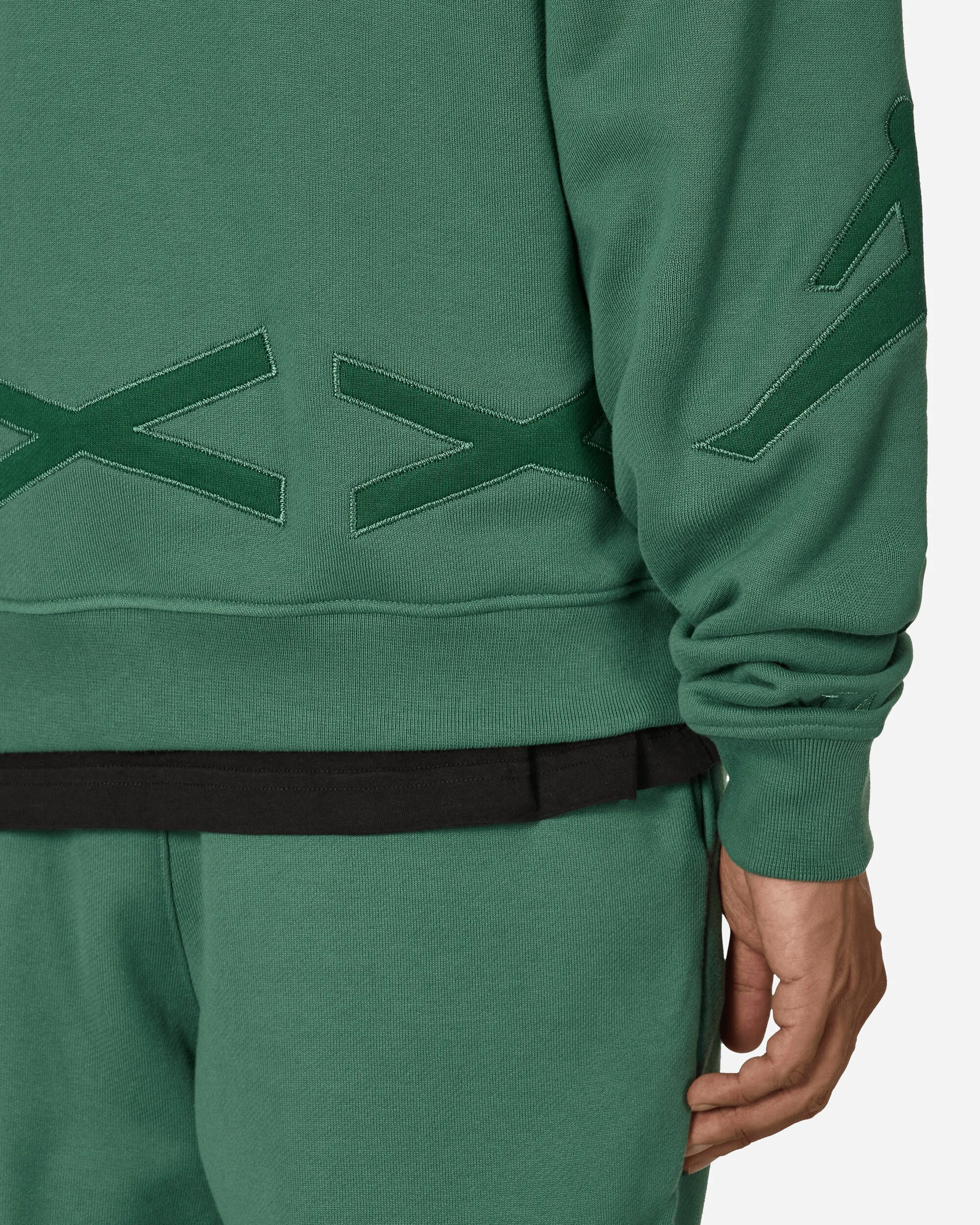 Nina Chanel Fleece Hoodie Grün Stein