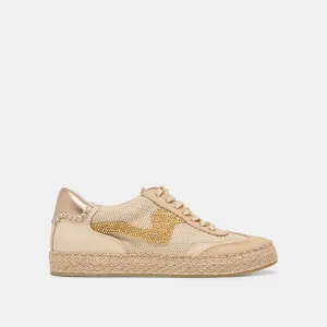 HINWEIS ESPADRILLE PERLEN SNEAKER GOLD MULTI BURAP