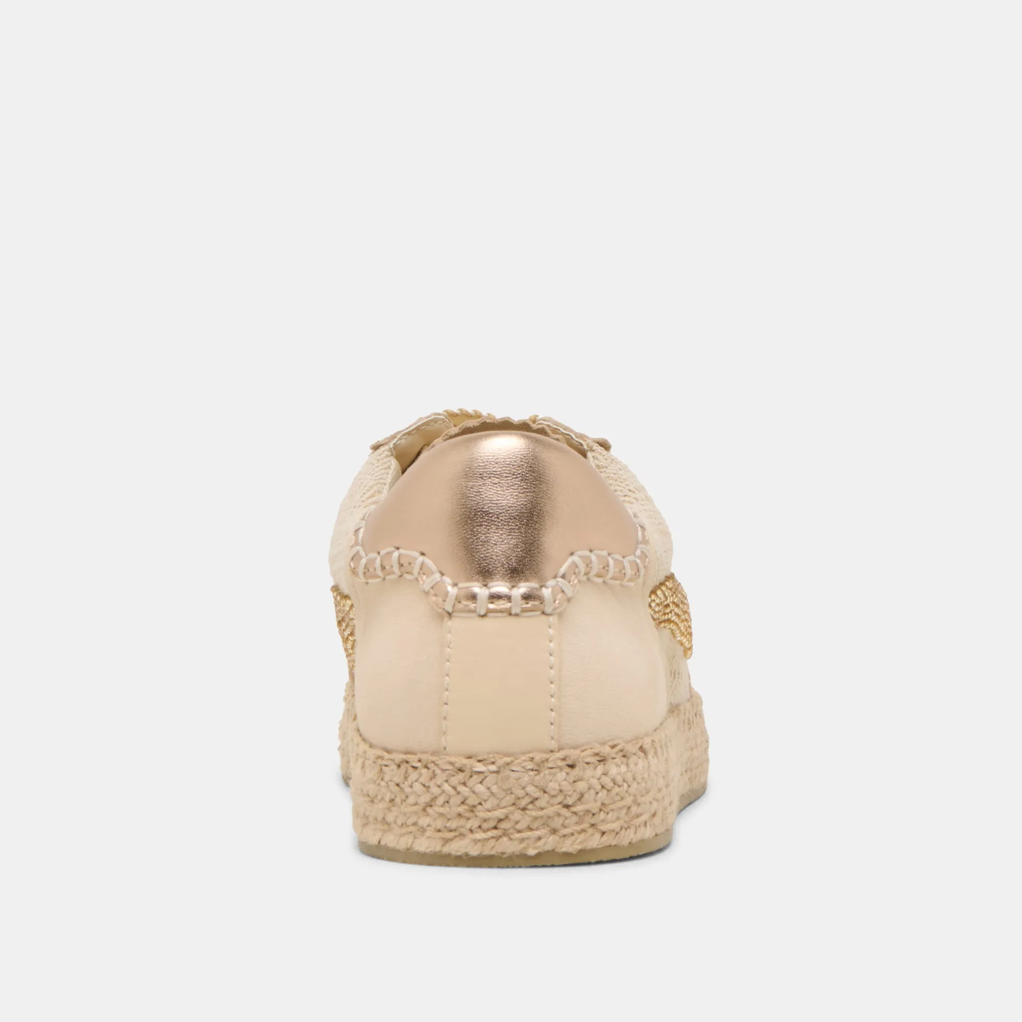 HINWEIS ESPADRILLE PERLEN SNEAKER GOLD MULTI BURAP