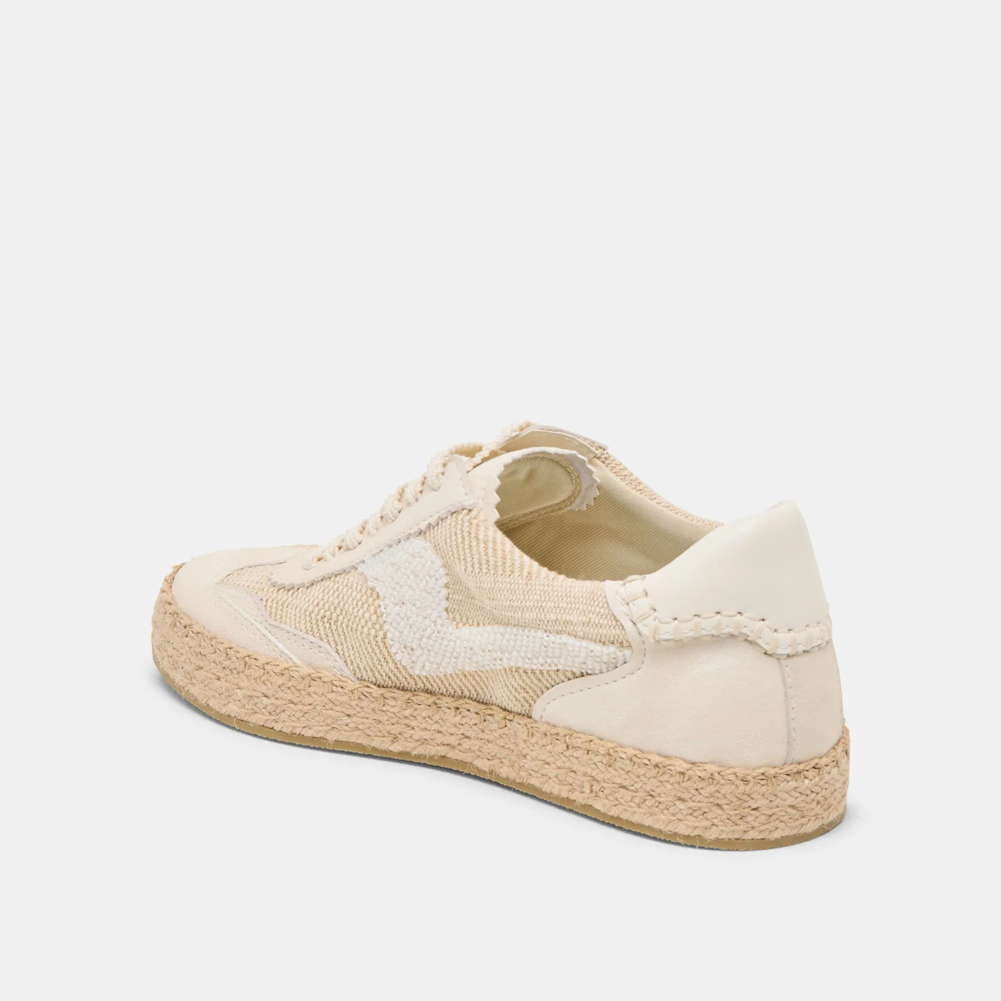 HINWEIS ESPADRILLE PERLEN SNEAKERS NATUR MULTI BURLAP