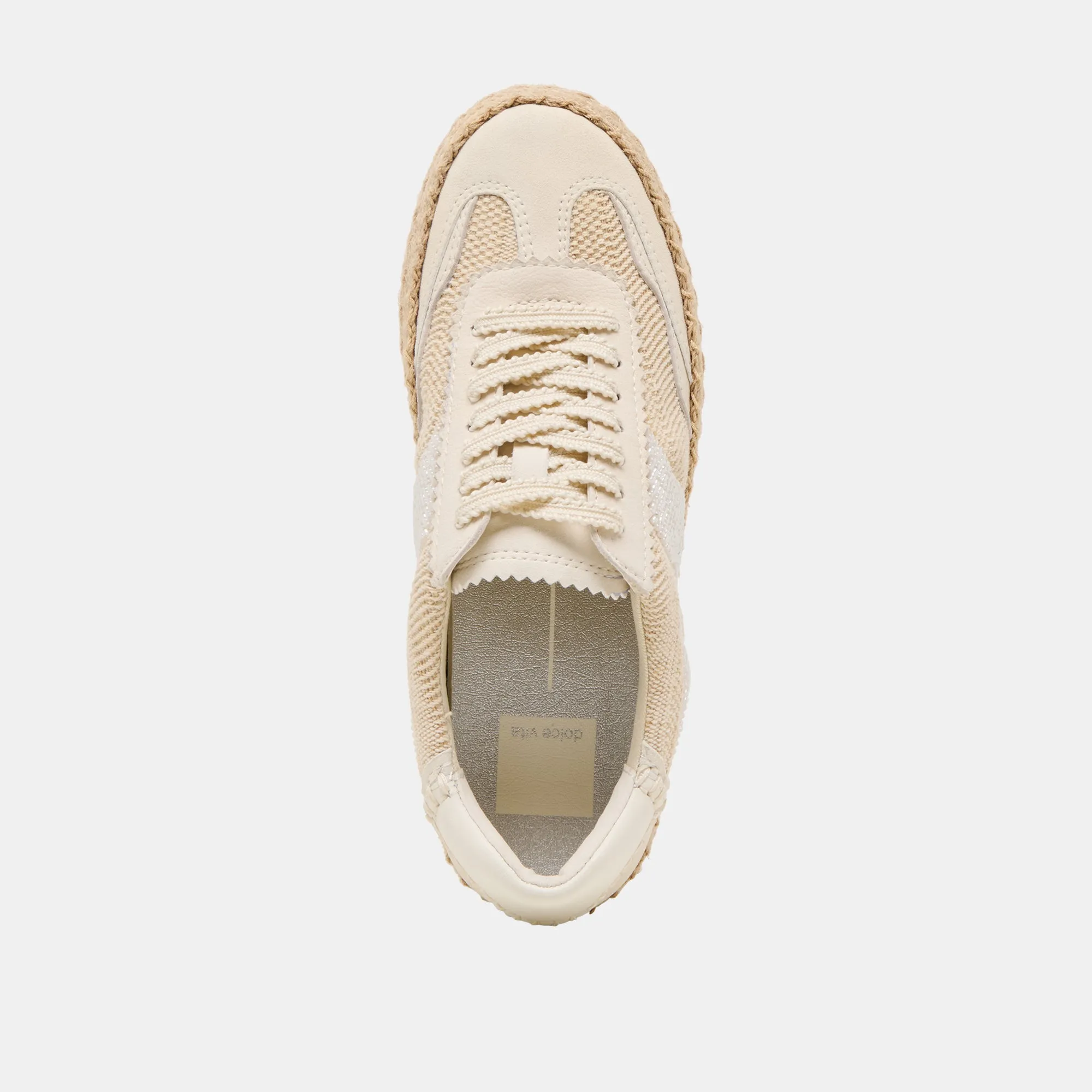 HINWEIS ESPADRILLE PERLEN SNEAKERS NATUR MULTI BURLAP