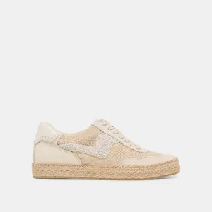 HINWEIS ESPADRILLE PERLEN SNEAKERS NATUR MULTI BURLAP
