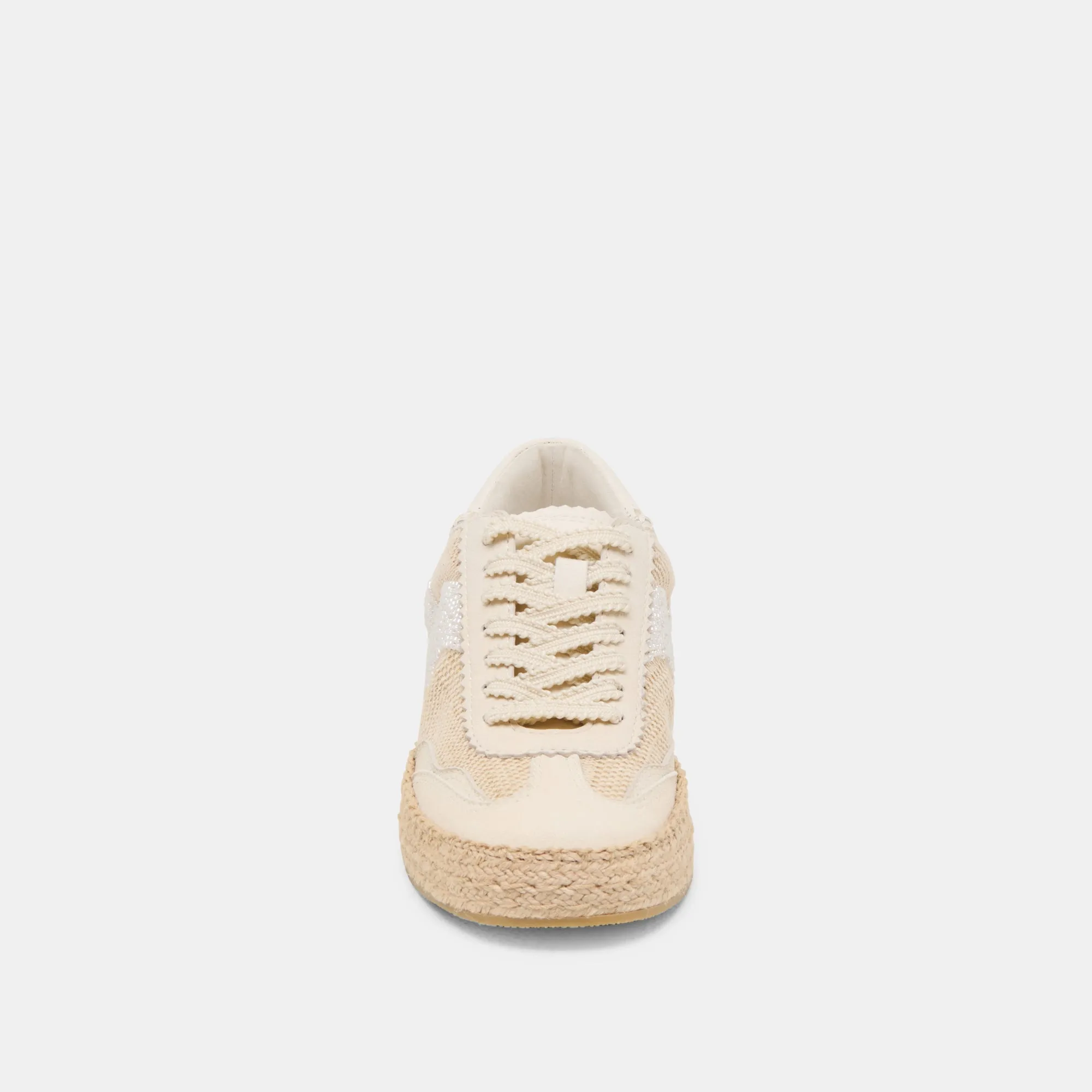HINWEIS ESPADRILLE PERLEN SNEAKERS NATUR MULTI BURLAP