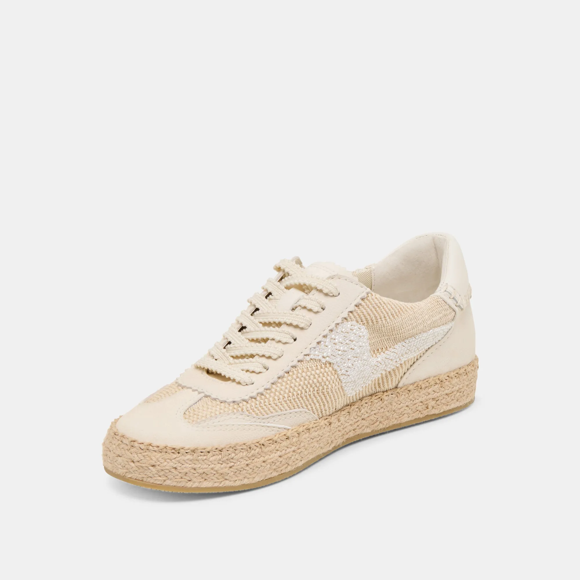 HINWEIS ESPADRILLE PERLEN SNEAKERS NATUR MULTI BURLAP