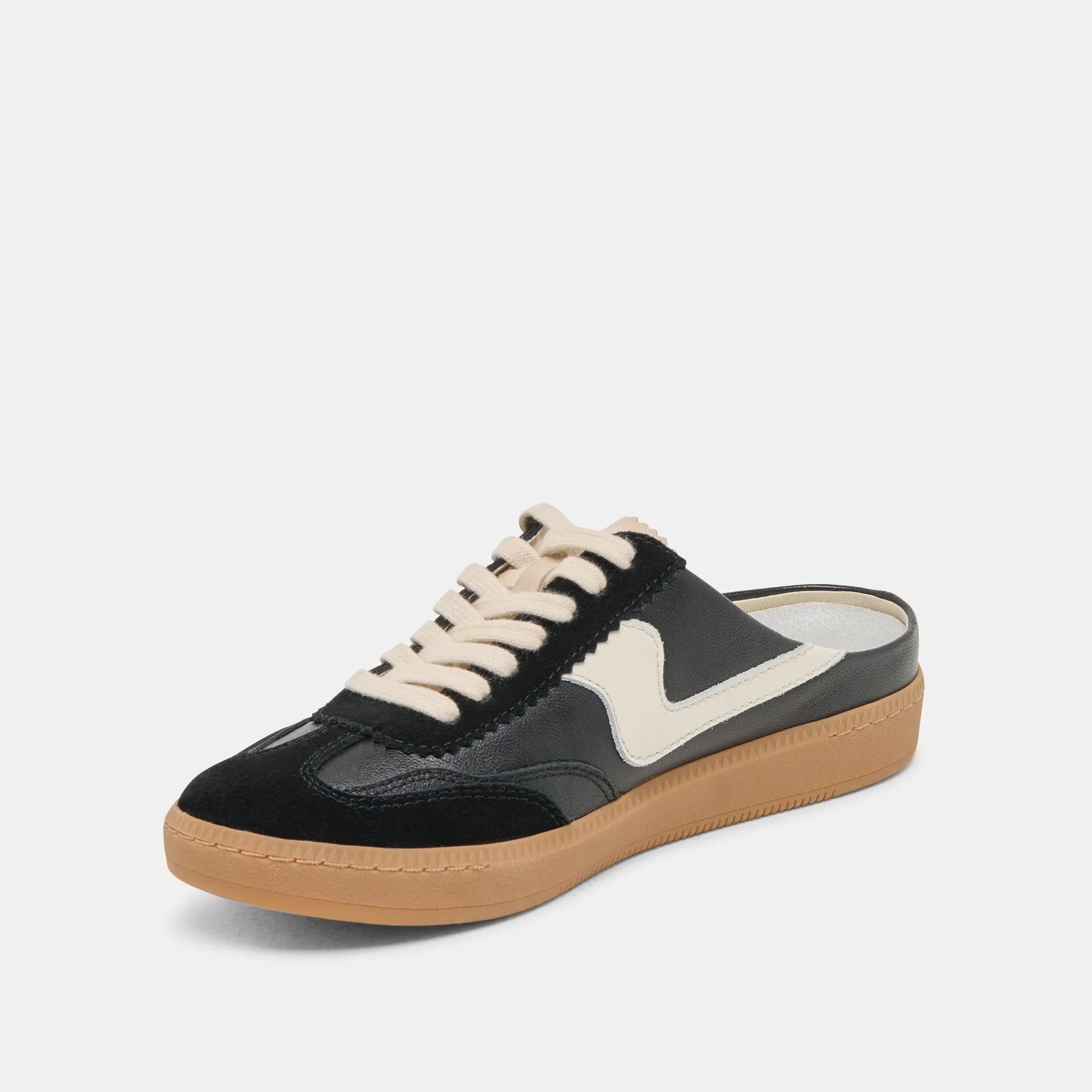 HINWEIS SLIDE SNEAKERS SCHWARZES WILDLEDER