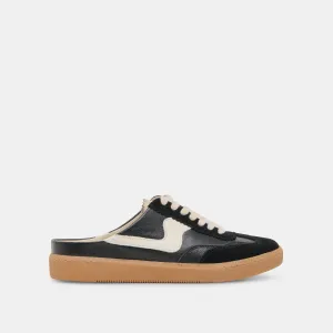 HINWEIS SLIDE SNEAKERS SCHWARZES WILDLEDER