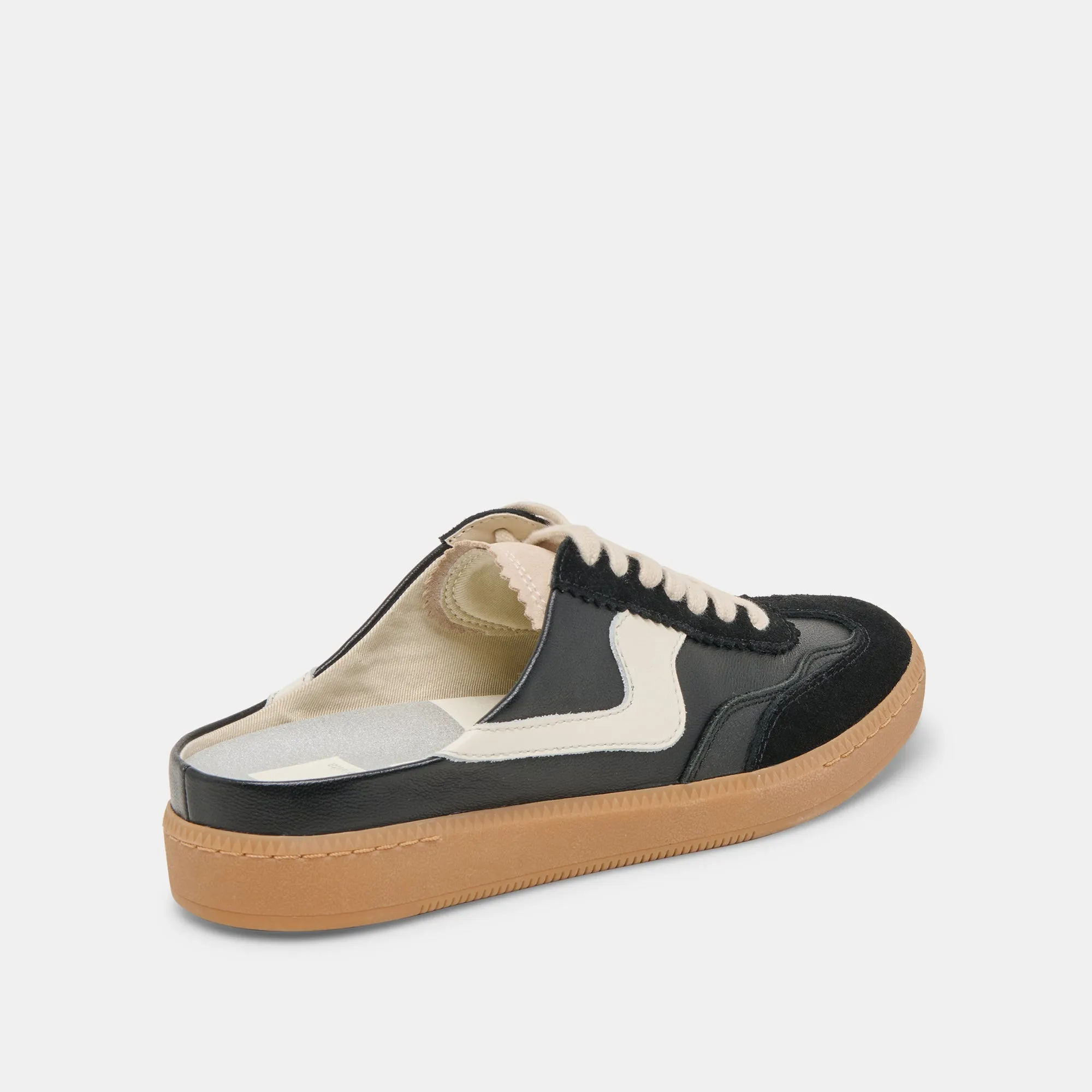 HINWEIS SLIDE SNEAKERS SCHWARZES WILDLEDER