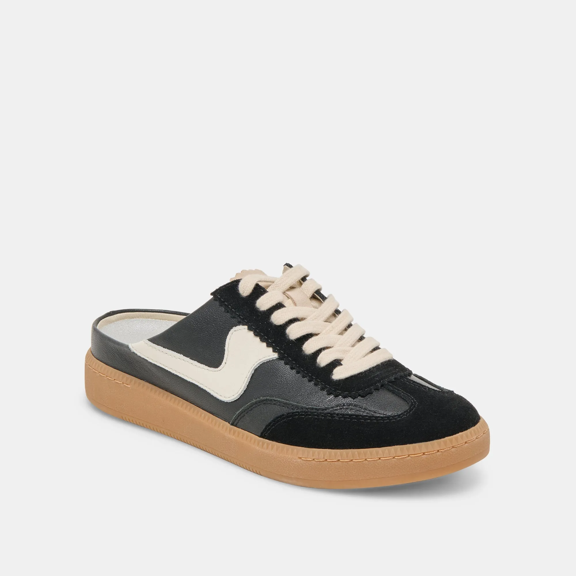 HINWEIS SLIDE SNEAKERS SCHWARZES WILDLEDER