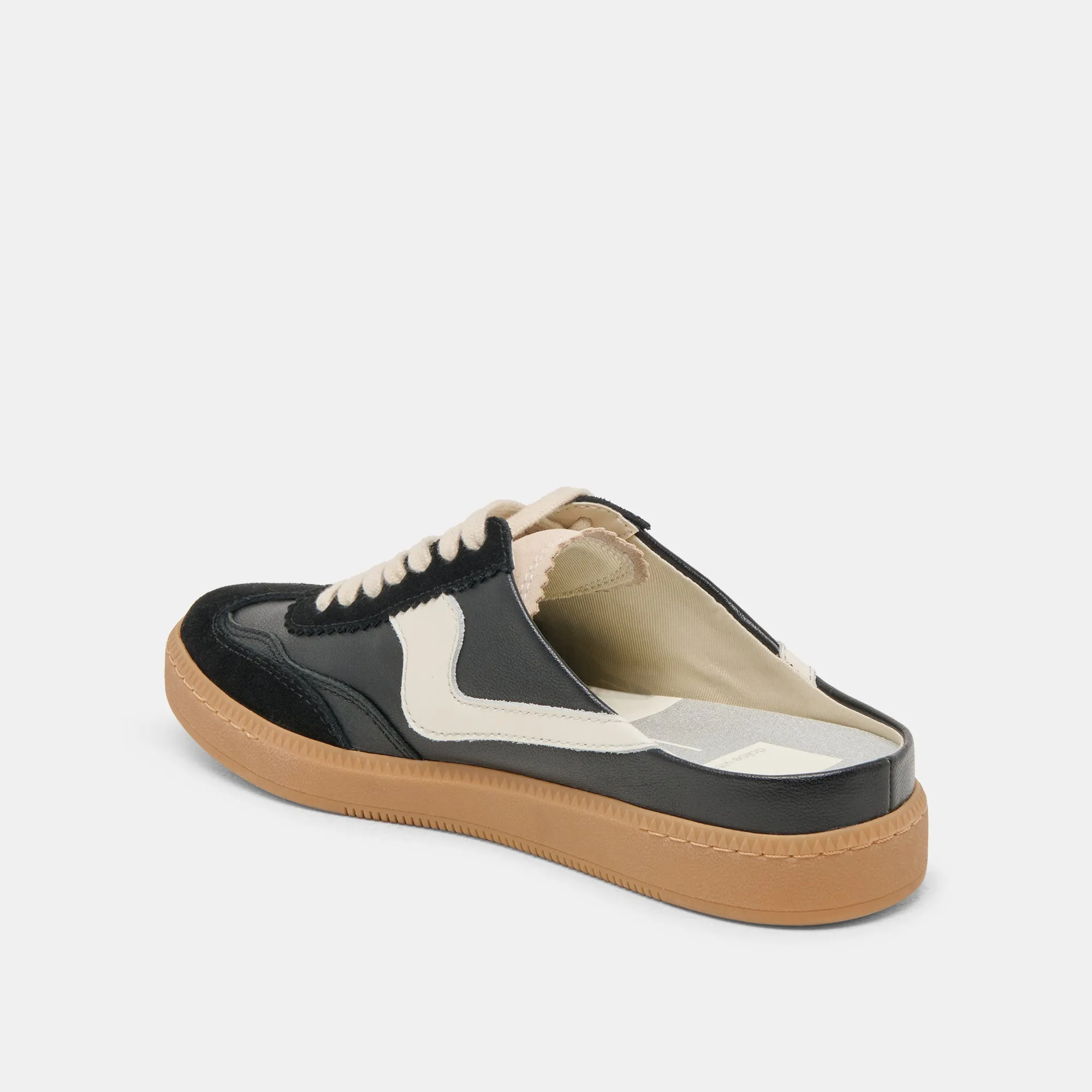 HINWEIS SLIDE SNEAKERS SCHWARZES WILDLEDER