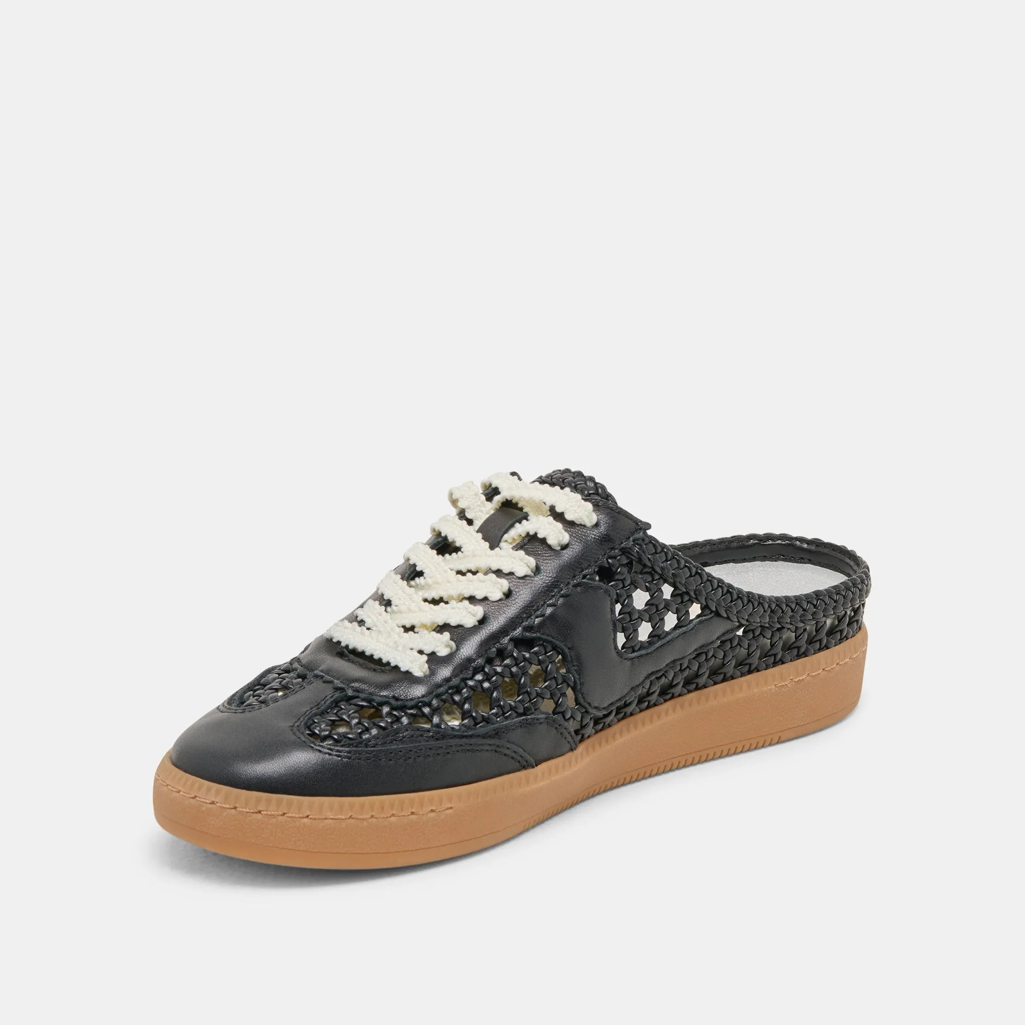 HINWEIS SLIDE GEFLOCHTENE SNEAKERS SCHWARZ GEFLOCHTEN STELLA