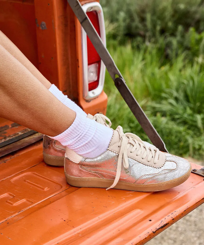 NOTICE SNEAKERS SILVER ANGEWITZERTES LEDER