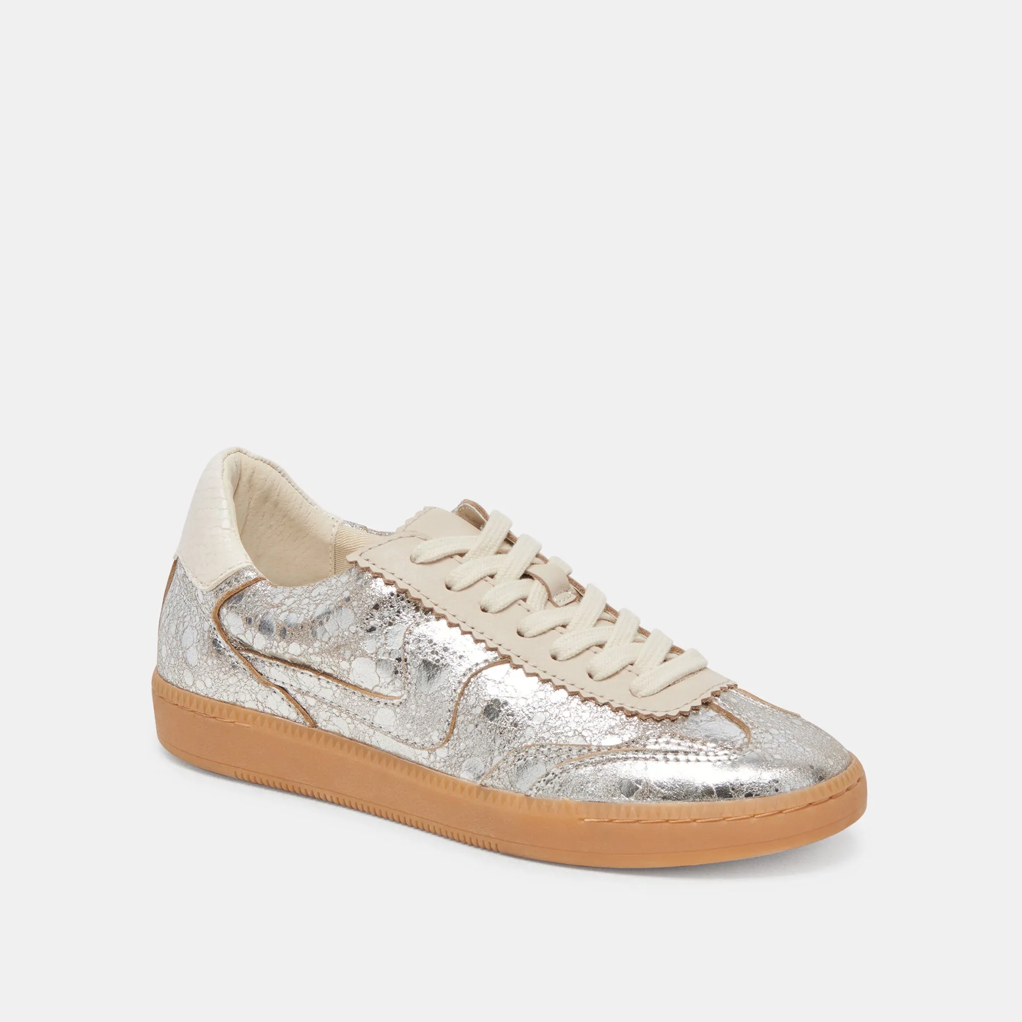 NOTICE SNEAKERS SILVER ANGEWITZERTES LEDER