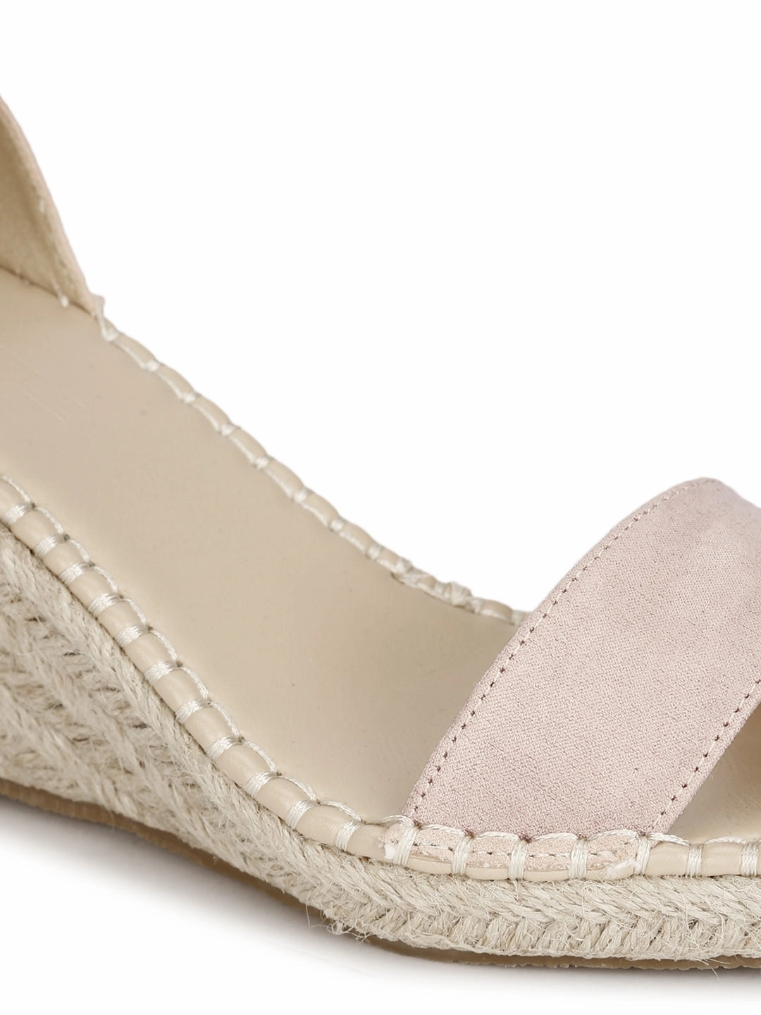 Nude Mikro Riemchen Jute Keilabsätze