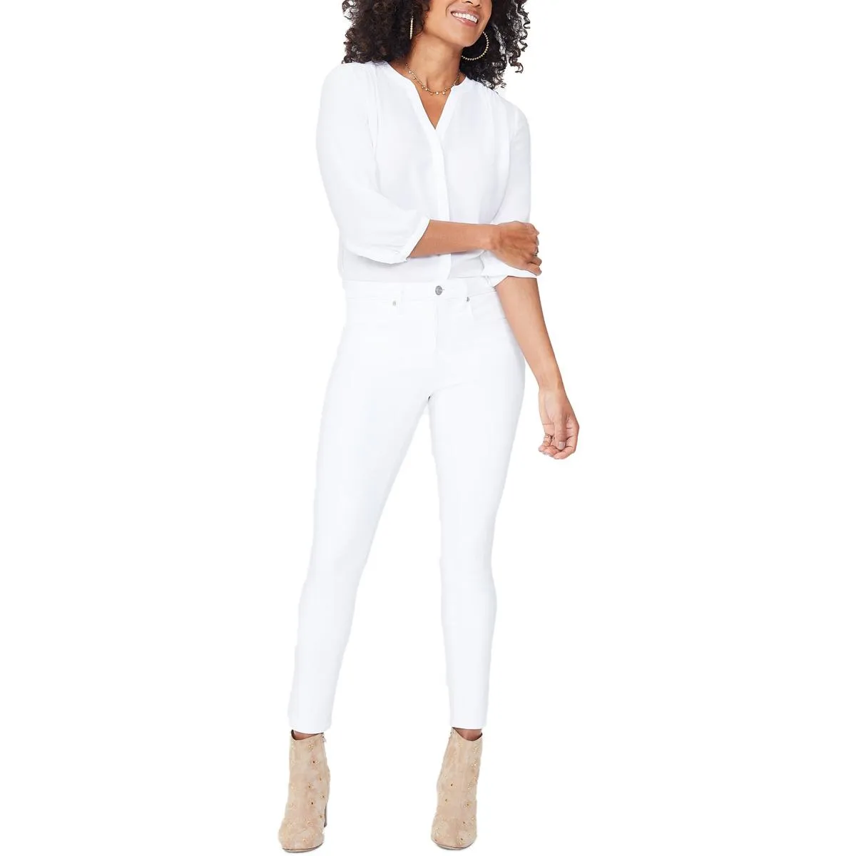 NYDJ Damen Ami Bauchkontroll-Skinnyjeans mit Fußgelenksabschluss