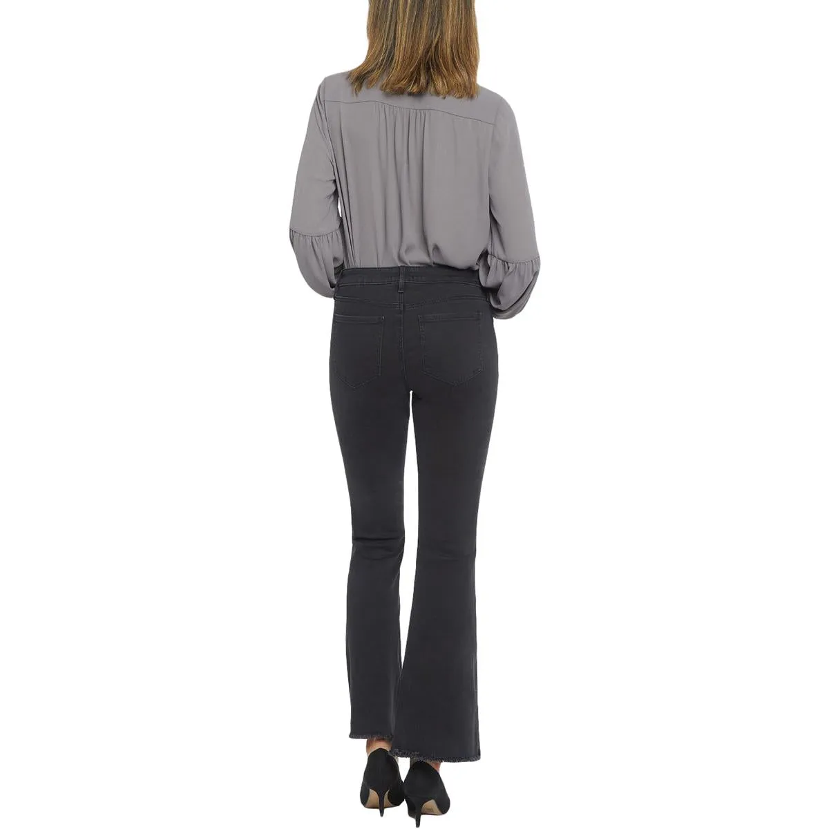 NYDJ Damen Ava Kühn ausgefranster Saum Schlagjeans