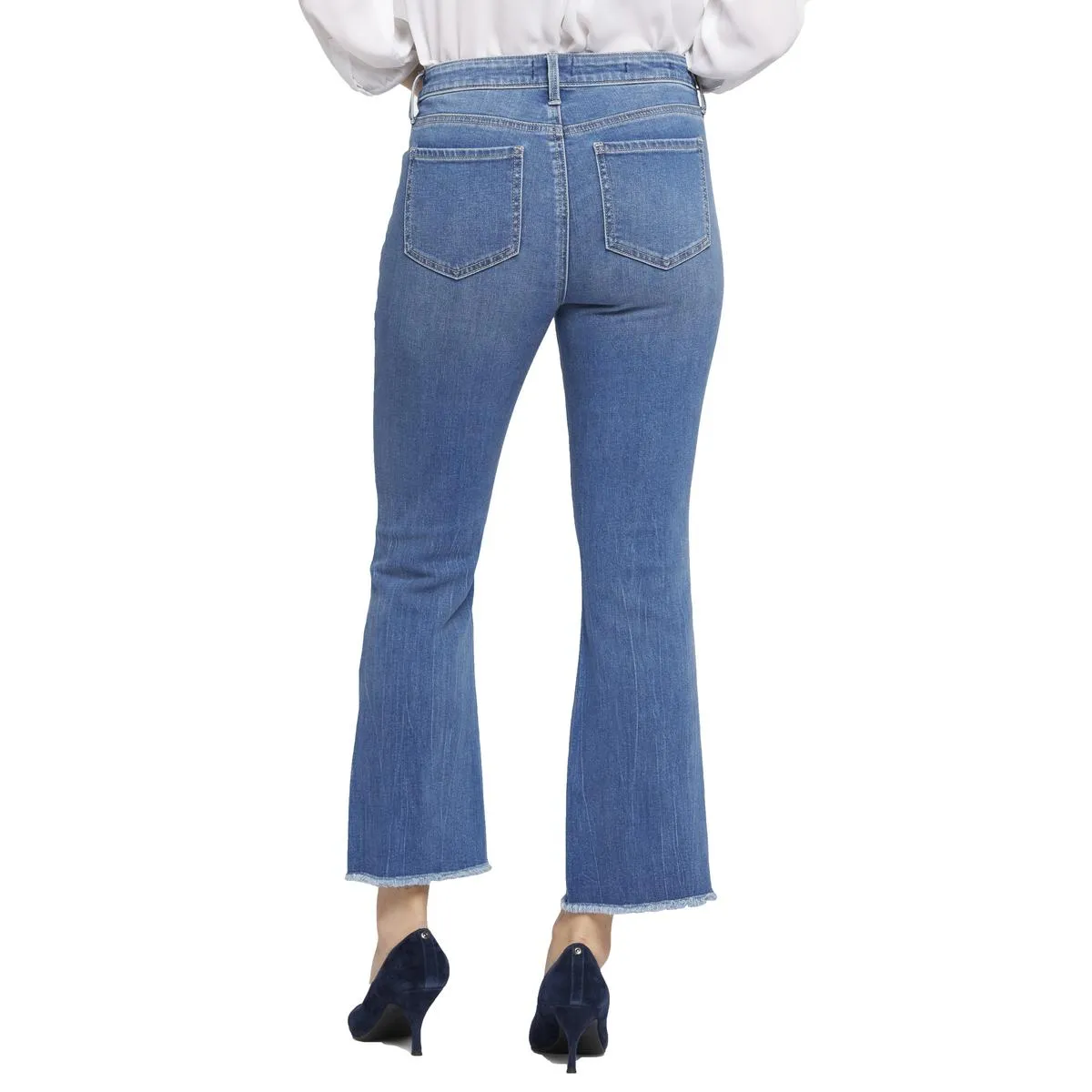 NYDJ Damen Barbara Jeans mit ausgefranstem Saum und Bootcut-Schnitt