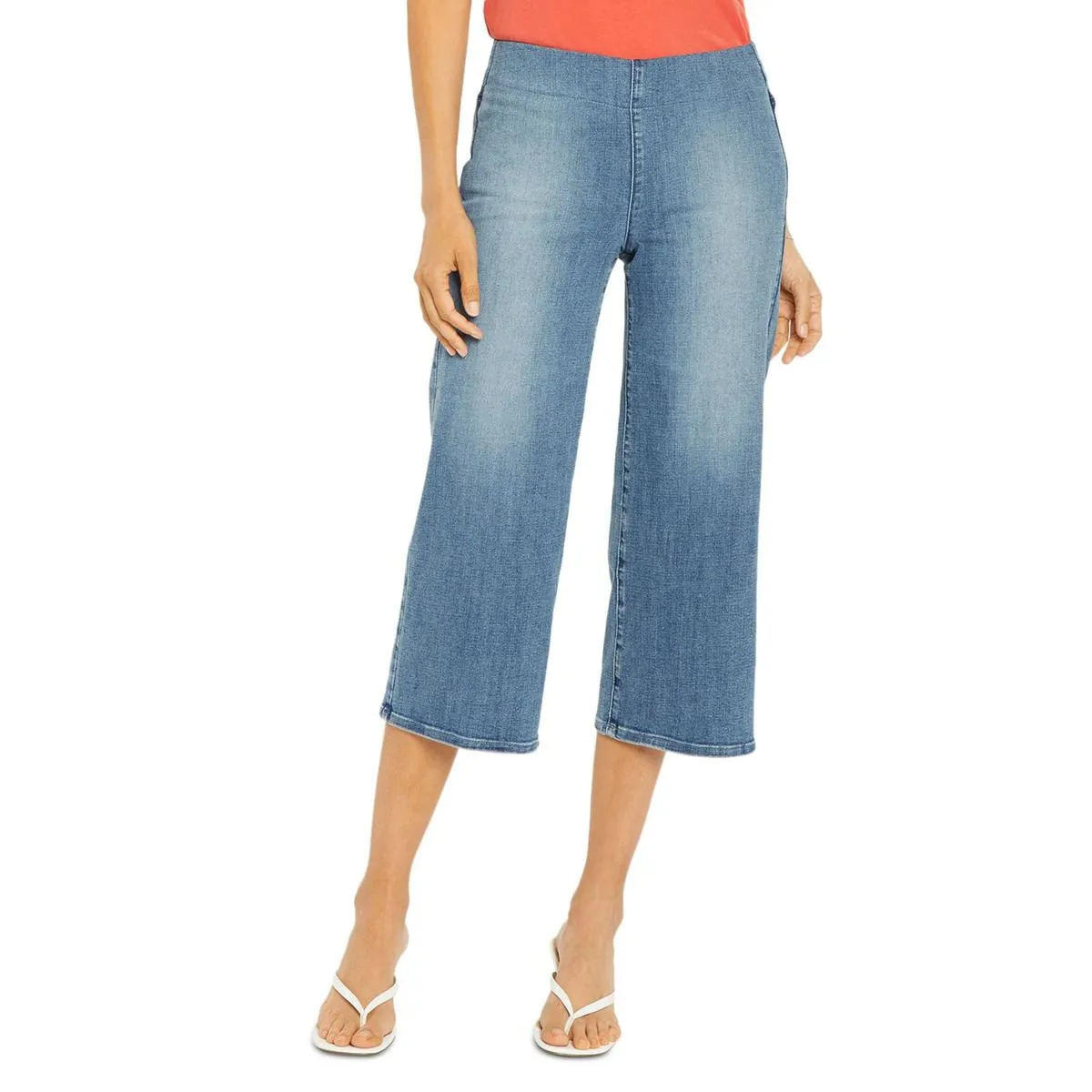 NYDJ Damen Denim Weitbeinige Capri-Hose