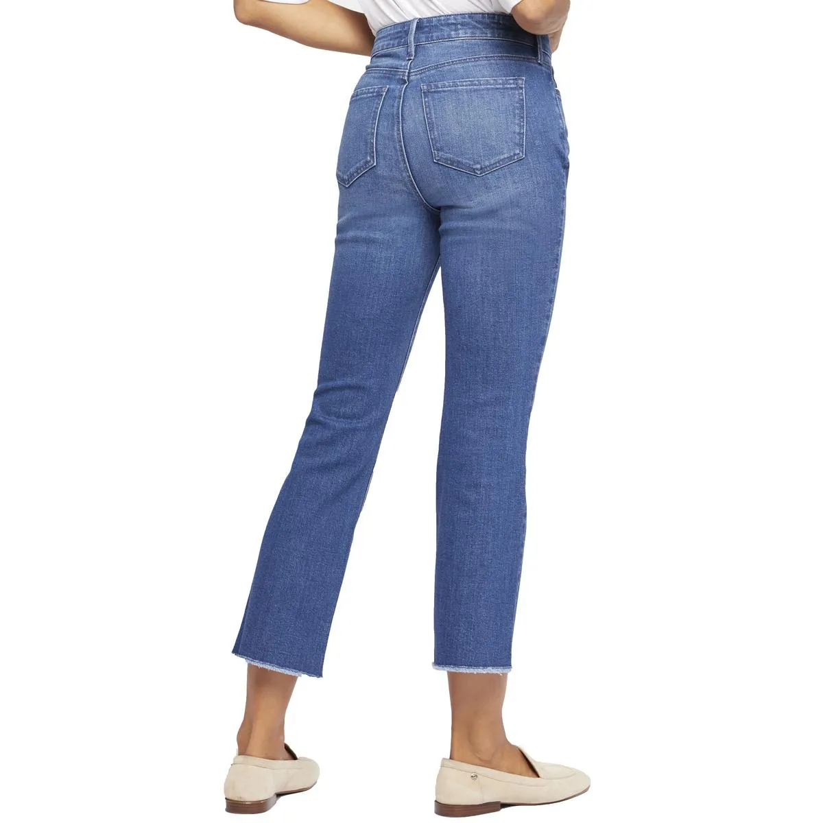 NYDJ Damen Jeans mit ausgefranstem Saum und Bootcut-Schnitt