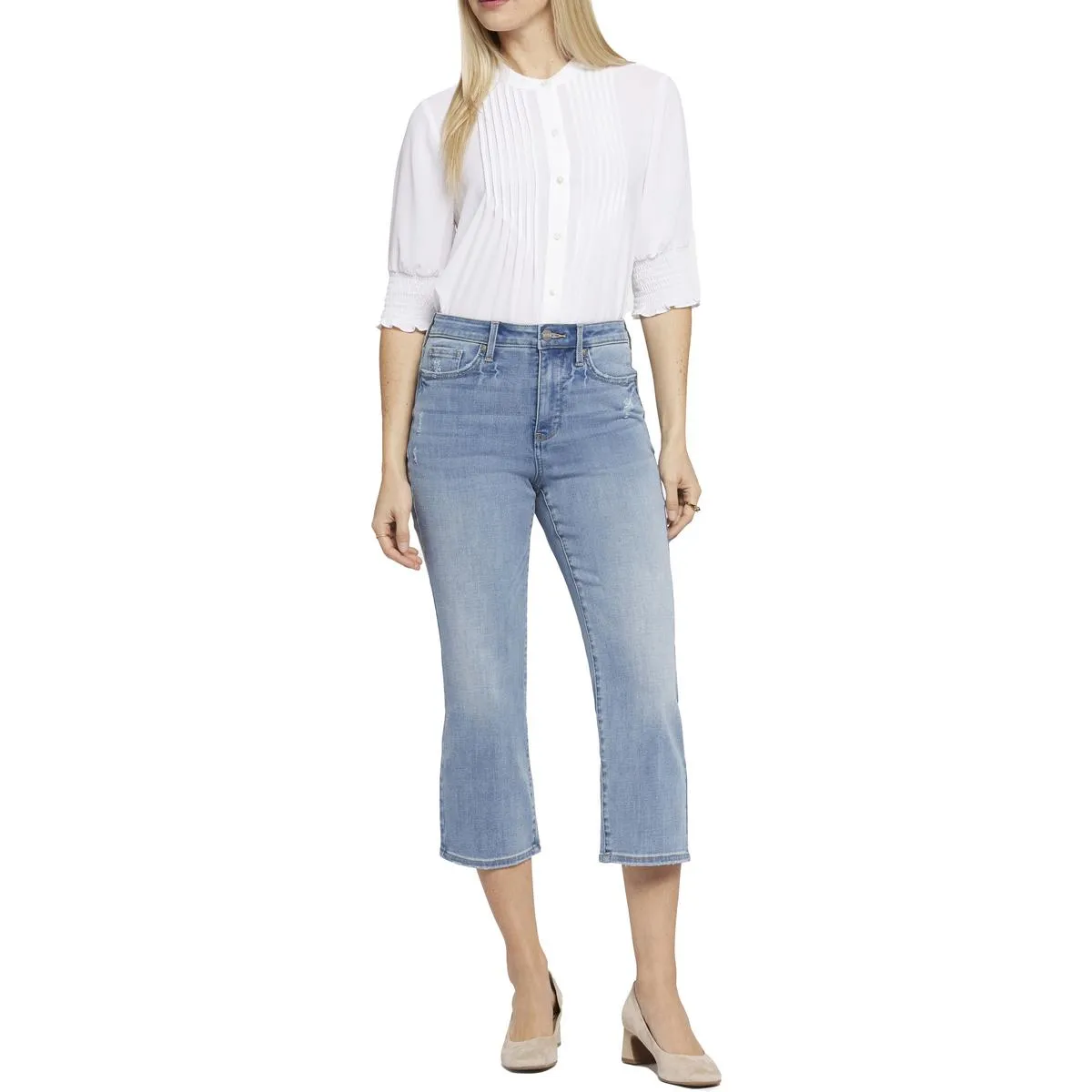 NYDJ Damen Joni Relaxed Denim Capri-Hose