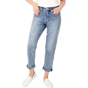 NYDJ Damen Margot Girlfriend Schlankmachende Skinny Jeans mit bedrucktem Bund