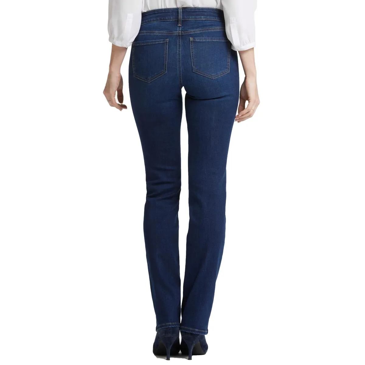 NYDJ Damen Marilyn Mid-Rise Stretch Straight Leg Jeans