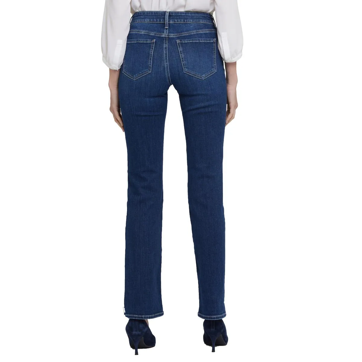 NYDJ Damen Marilyn Mid-Rise Stretch Straight Leg Jeans