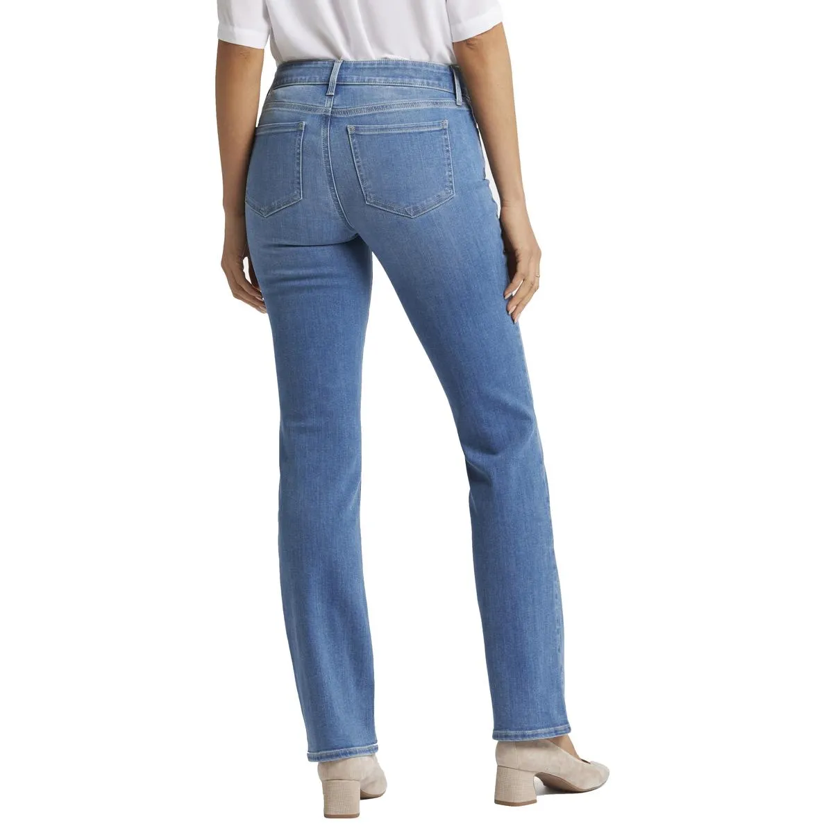 NYDJ Damen Marilyn Mid-Rise Stretch Straight Leg Jeans