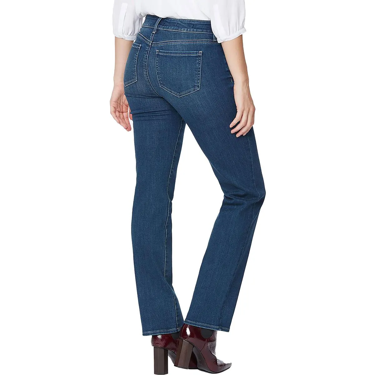 NYDJ Damen Marilyn Mid-Rise Stretch Straight Leg Jeans