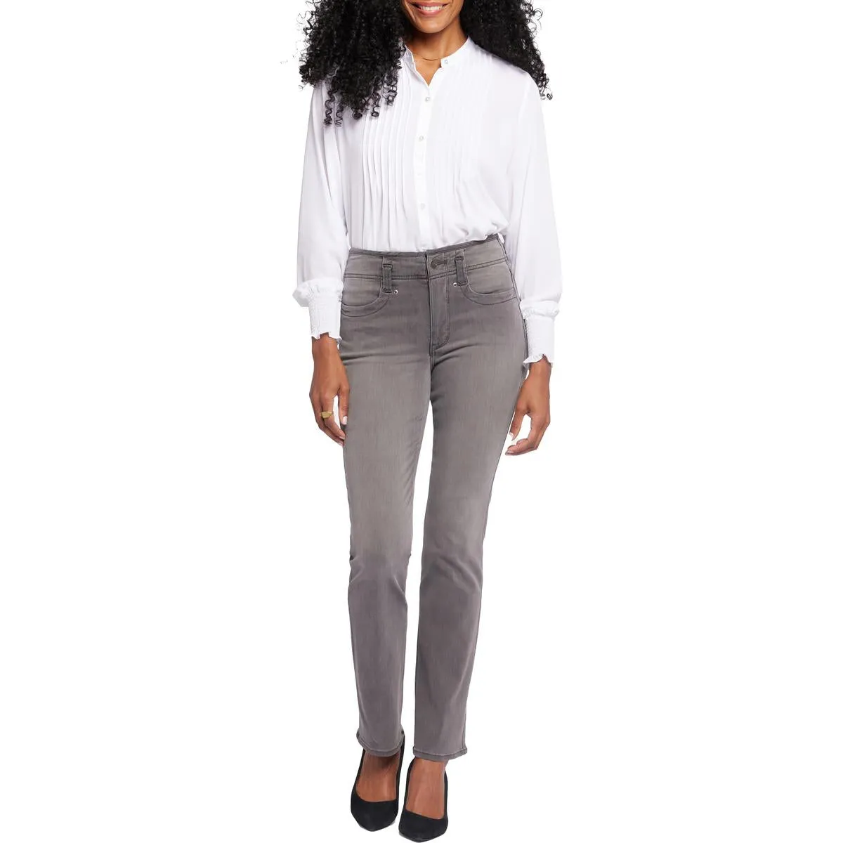 NYDJ Damen Marilyn Stretch Denim Jeans mit geradem Bein