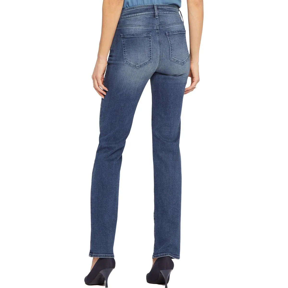 NYDJ Damen Marilyn Tencel-Mix Mid Rise Straight Leg Jeans