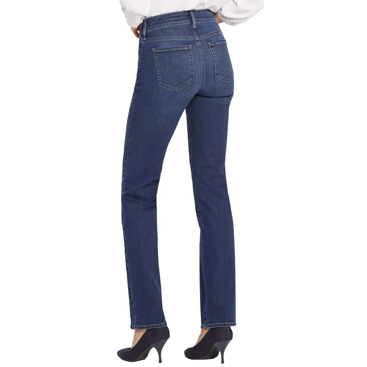 NYDJ Damen Marilyn Tencel-Mix Mid Rise Straight Leg Jeans