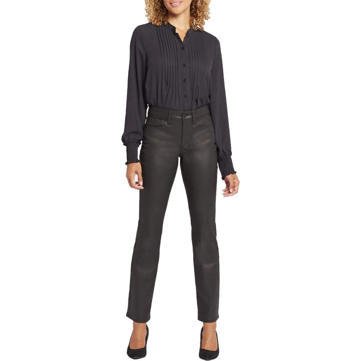 NYDJ Damen Marilyn Uplift Beschichtete Modal Jeans mit geradem Bein