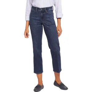 NYDJ Damen Piper Dunkelblau Entspannte Knöcheljeans