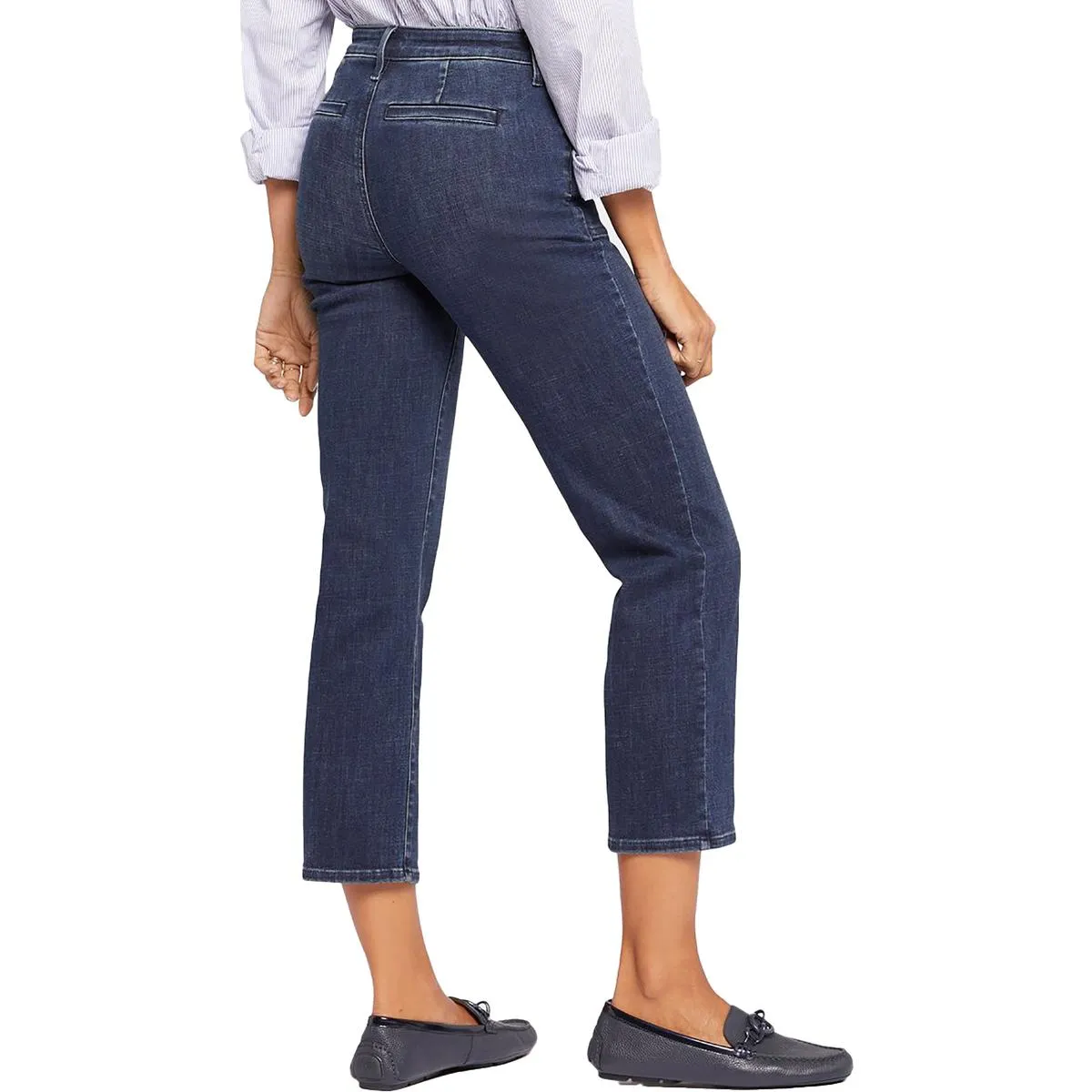 NYDJ Damen Piper Dunkelblau Entspannte Knöcheljeans
