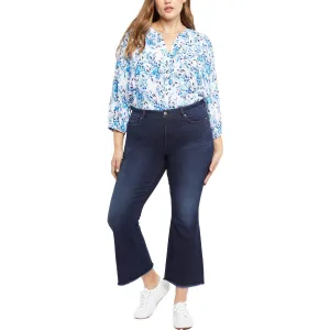 NYDJ Damen Plus Ava Kühn Ausgefranster Saum Denim Schlagjeans