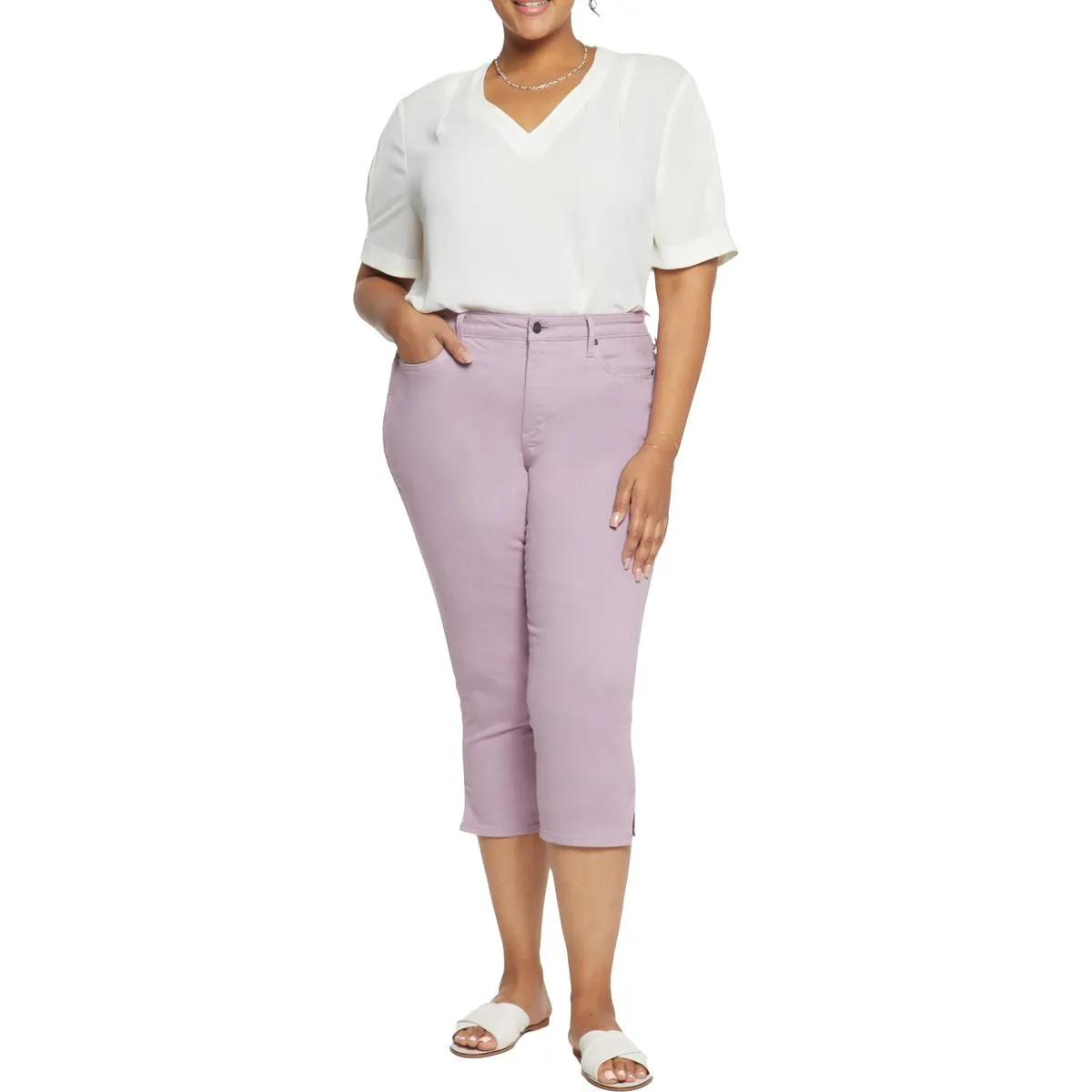 NYDJ Damen Plus Chloe Stretch Denim Capri Jeans