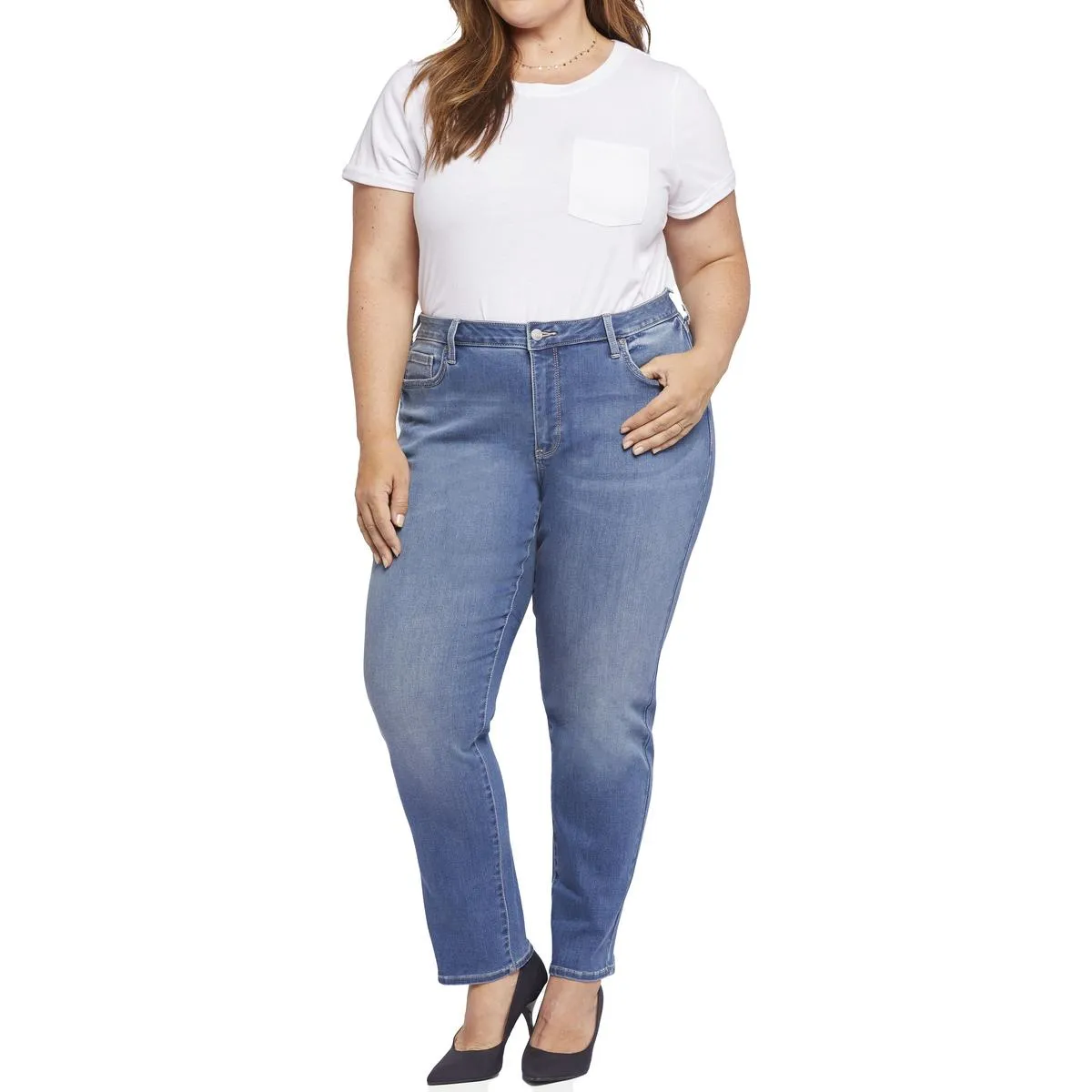 NYDJ Damen Plus Emma Stretch Denim Slim Jeans