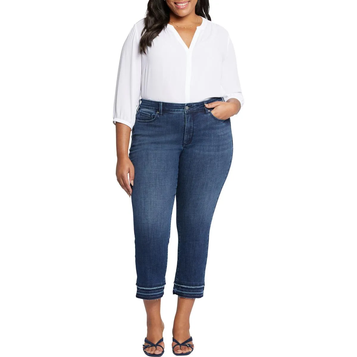NYDJ Damen Plus Marilyn Denim Baumwolle Gerade Bein Jeans
